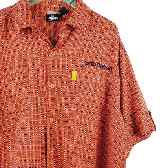 Vintage PNB National Oversized Button-up Woven Shirt Sz XL - Picture 3 of 10